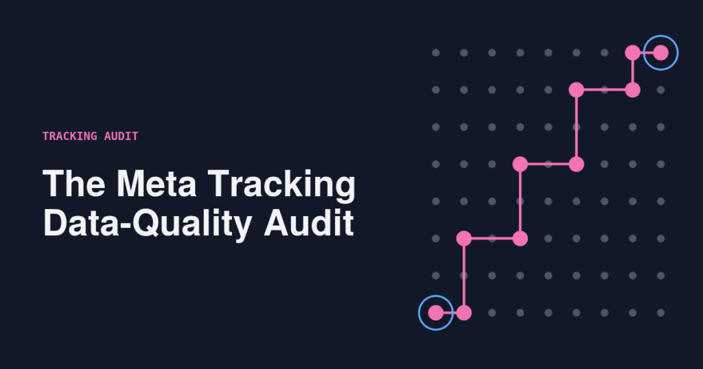 Illustration of an audit checklist for Meta tracking data